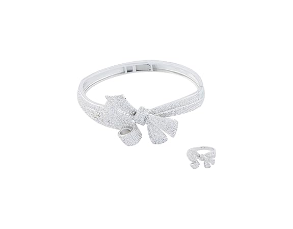 Copper Silver Grace Bracelet and Ring Set for Women