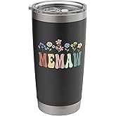 Memaw Gifts Women Wildflower Floral Design Memaw Stainless Steel Insulated Tumbler
