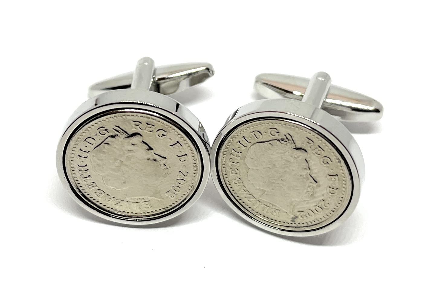 Premium 2002 24th wedding Anniversary 24 year birthday/Anniversary 2002 Coin cufflinks