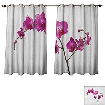 Magenta Blackout Thermal Curtain Panel Wild Orchids Petal Florets