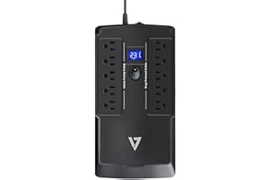 V7 UPS 750VA Desktop 10 Outlets Touch LCD (UPS1DT750-1N)