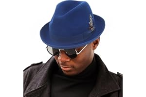 Ruphedy Wool Fedora Hats for Men Women Wide Brim Felt Panama Hat