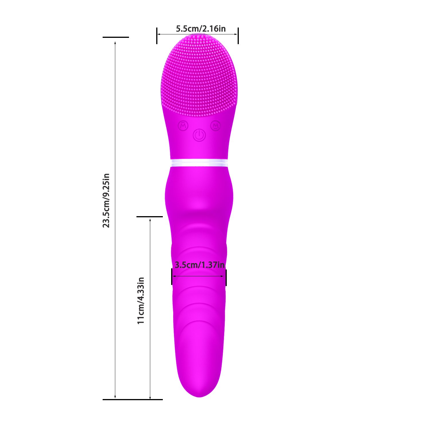 G-Spot Waterproof Rechargeable Dildo Vibrator Adult Sex Toys for Women - Silicone Clitoris Vagina Stimulator Massager Stick Flirt Brush Sex Toy for Couples or Women(Purple)