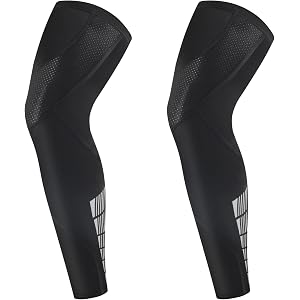NuCamper Full Leg Compression Sleeve for Men Women 2 Pack Leg Sleeves | Long Knee Sleeve Calf, Legs Support, Ultra-thin Breat