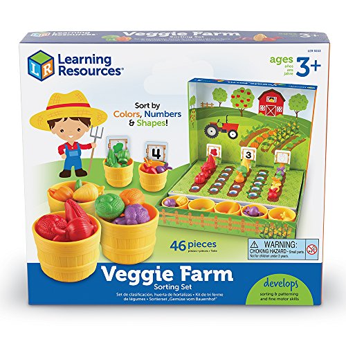 Learning Resources Veggie Farm Sorting Set, 46 Pieces