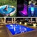 Aurora 4pcs 10-LED Waterproof RGB Submersible Lights Remote Controlled, with 4 Suction Cups Idea for Bathtub or Spa, Aquarium, Vase Base,Pool Light ,Christmas, Wedding, Party Decorative Light.