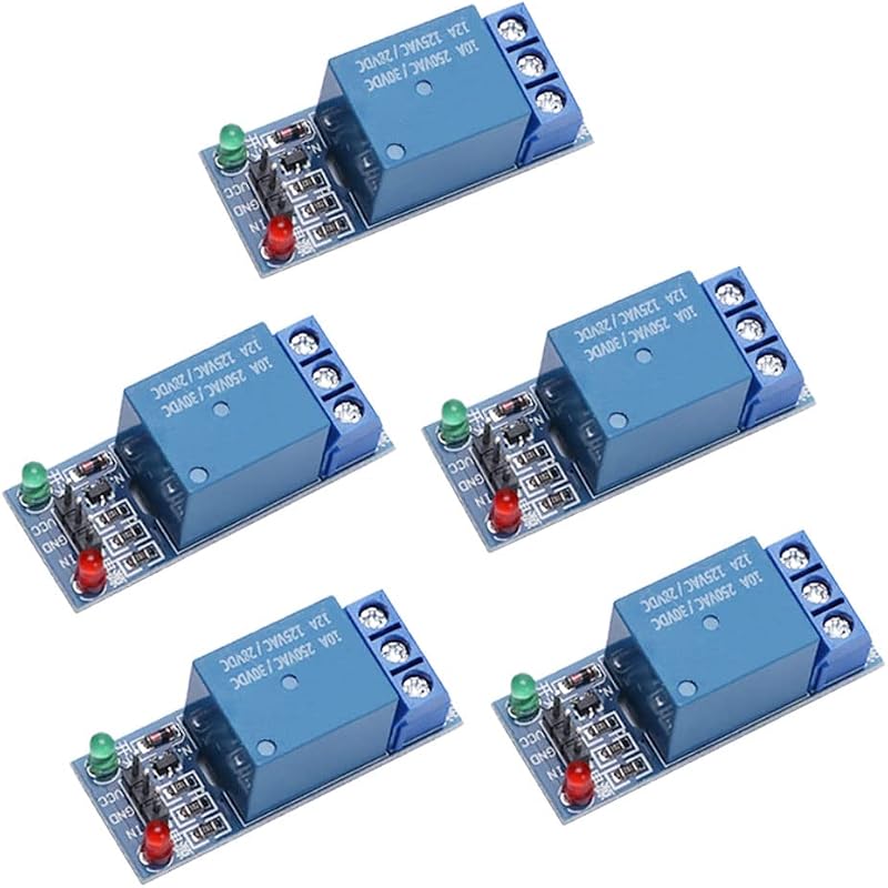 VooGenzek 5PCS 5V 1-Channel Relay Module Low Level Trigger for Arduino PIC AVR