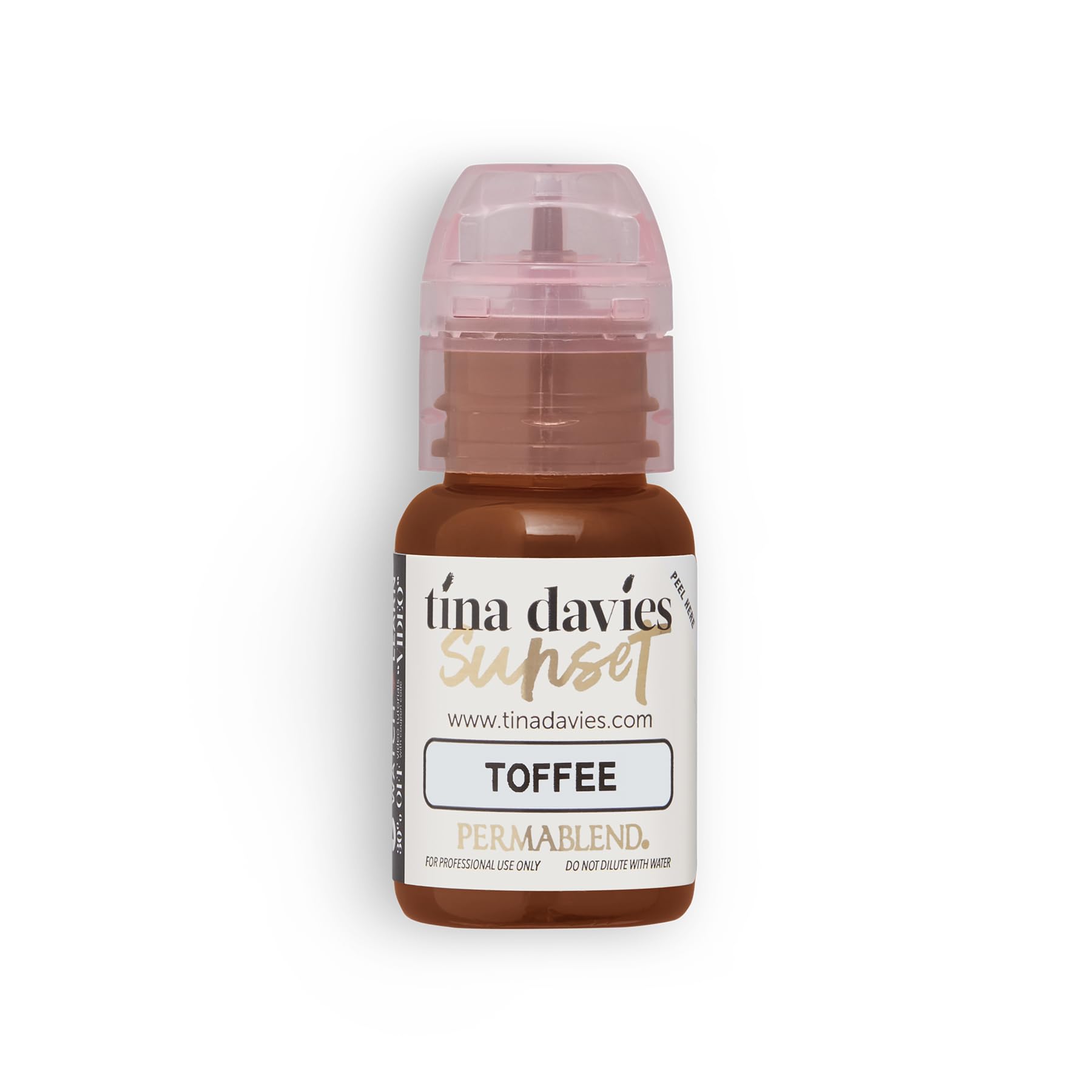 Tina Davies Professional Toffee Pigment - Permanent Eyebrow Makeup - Colours Heal True to Tone - High Retention - 1/2oz