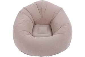 Inflatable Lounge Chair Bean Bag Chair Portable Sofa Couch for Living Room Bedroom Balcony Reading Room Gray