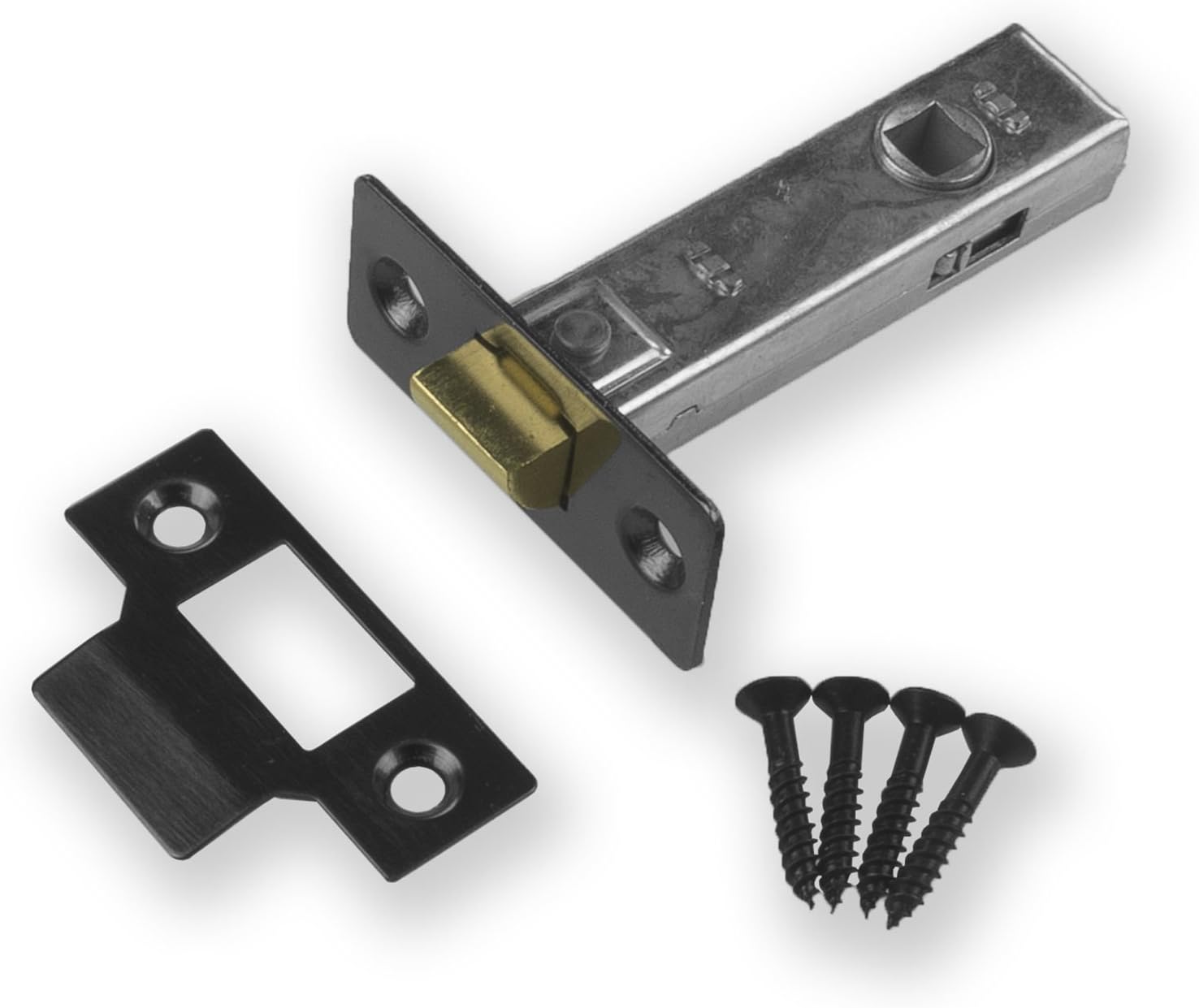 Tubular Mortice Latch Polished or Dark Chrome