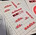 EZ2C Games Four Game Style Target Paper for Gun Shooting Range, Compatible with Handgun, Rifle and Pistol, Made in USA (11x17 inch) (Sink The Boat Red 25)