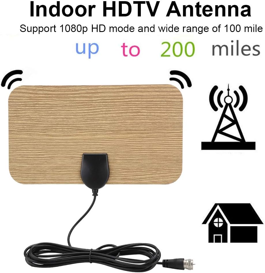 amazon テレビアンテナ 屋内 hdtvアンテナ 4k 1080p 100マイル ポータブル vhf 170 240mhz uhf 470 860mhz tvアンテナ 屋内 屋外用 受信アンテナ bewinner アンテナ