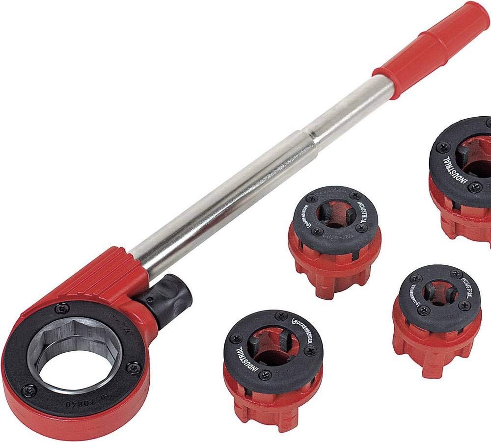 ROTHENBERGER Industrial Industrial Super Cut - 7 piece thread cutting clutch set - Incl. 4 die heads with 4 die heads