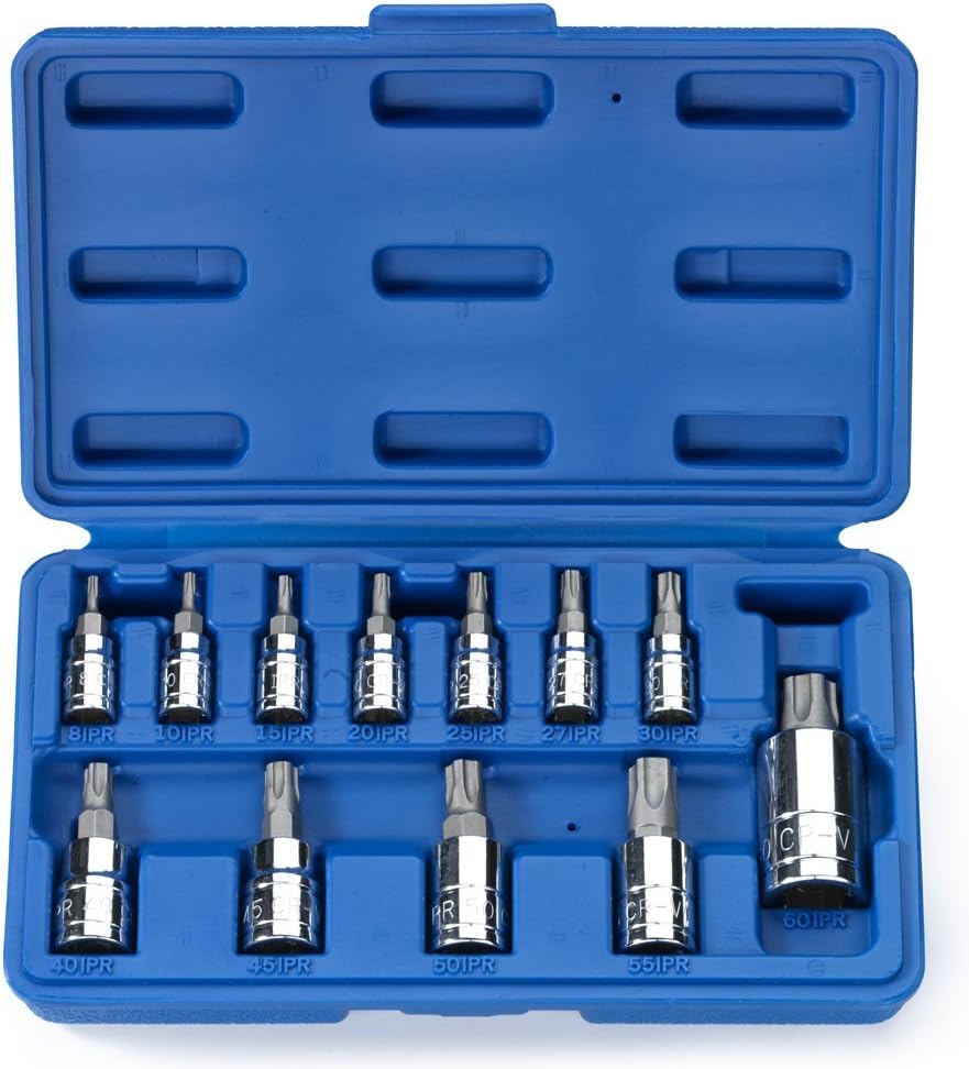 12 pc 5Point Star Torx Tamper Proof Security Bit Socket Set