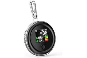 Mini CO2 Detector, Aiment 3-in-1 Lightweight Portable Carbon Dioxide Detector Air Quality Monitor Temperature Humidity Air Analyzer Digital CO2 Meter for Home Indoor Travel, Battery Powered