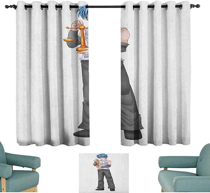 Sanring Anime, Cortinas para puerta de patio, estilo Manga, ilustración