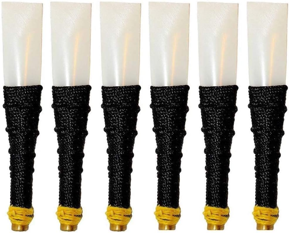 Scottish Bagpipes Practice Chanter Synthetic Reeds 6 Pcs (Black)