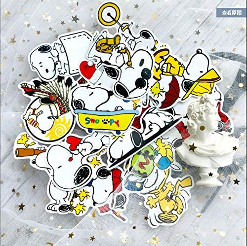 OJVVOP Waterproof Suitcase Stickers Snoopy Suitcase Stickers Skateboard Notebook Stickers Scooter Stickers 20 Sheets