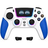JUNHUAN Wireless Hall Effect Controller for PS5 Series with Back Paddles | Hall Effect Joysticks&amp;Triggers/1500mAh/Back Paddles/TURBO/Dual Vibration/Gyroscope, Compatible with PC/Mac/iOS/Steam Deck