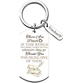 MOEXUKO Teacher Keychain Teacher Appreciation Gifts Thank You Gifts for Teachers Birthday Graduation Thanksgiving Christmas Gift Ideas End of Year Teachers Keyring