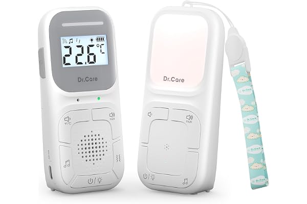 Dr.Care NeoGo Portable Audio Baby Monitor and Sound Machine | Baby Sleep Soother | Travel | Registry Gift with 1000ft Range,