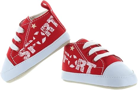 baby red trainers