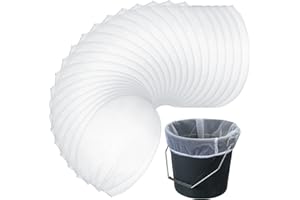 Windyun 60 Pcs Paint Strainer Bags 5 Gallon Fine Mesh Filter Bag Disposable Paint Bucket Strainer Mesh with Elastic Top Opening Hydroponic Filter Tool for Gardening(White)