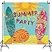 Art Studio 6x6ft Summer Surfing Photography Backdrop Colorful Surfboard Summer Party Graffiti Theme Sky Sea Beach Children Kid Birthday Portrait Photo Background Studio Props Vinyl
