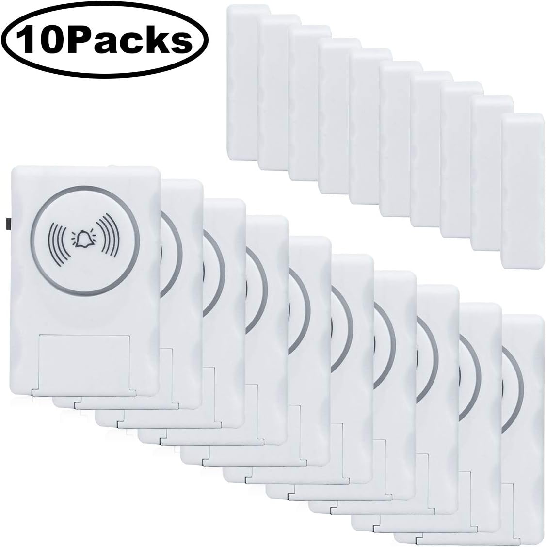 Door Window Alarms, HUMUTU 120 DB Pool Alarm for Doors, Magnet Triggered Pool Window Door Alarms (10 Packs)