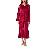 Eileen West Womens Sleepwear & Loungewear - 50" Lux Velour Robe - Soft & Cozy Long Sleeve Zip Robe with Pockets