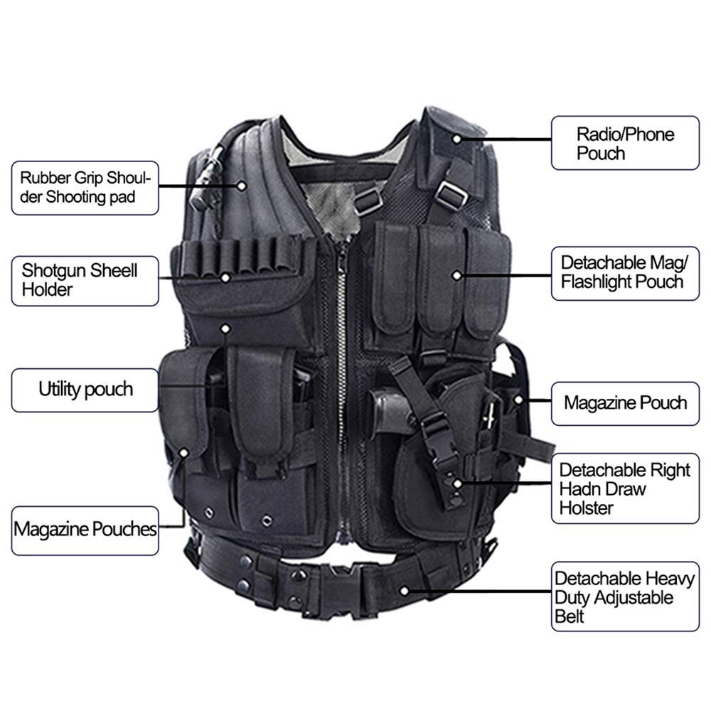YAKEDA Tactical Vest Outdoor UltraLight Breathable Combat Training
