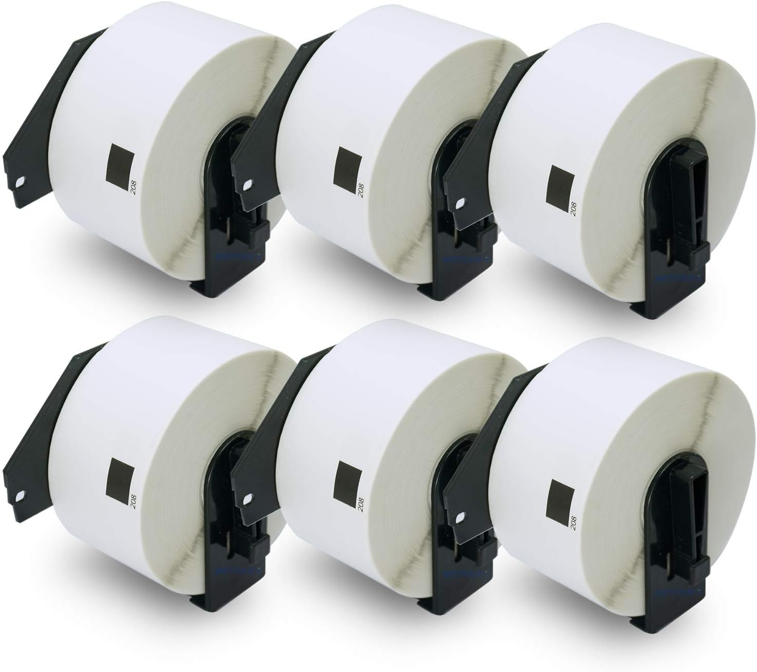 BETCKEY - 6 Rolls DK-11208 Labels, 38mm x 90mm, 2400 Large Address Labels Compatible with Brother QL Label Printers