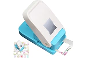 Creative Craft Paper Punch - Foot Postage Stamp Punch | Scalloped Rectangle Shape Crafts Puncher | Craft Punchs | For Paper S