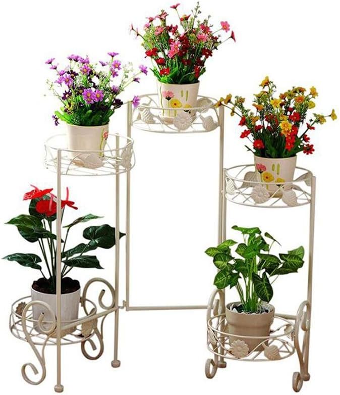 SJZLMB Soporte para Plantas Soporte for Flores Interior Balcon Metal
