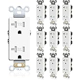 TOPELER 20A Tamper Resistant Duplex Receptacle Standard Wall Outlet, Decorative Electrical Receptacle, Child Proof Safety, Se