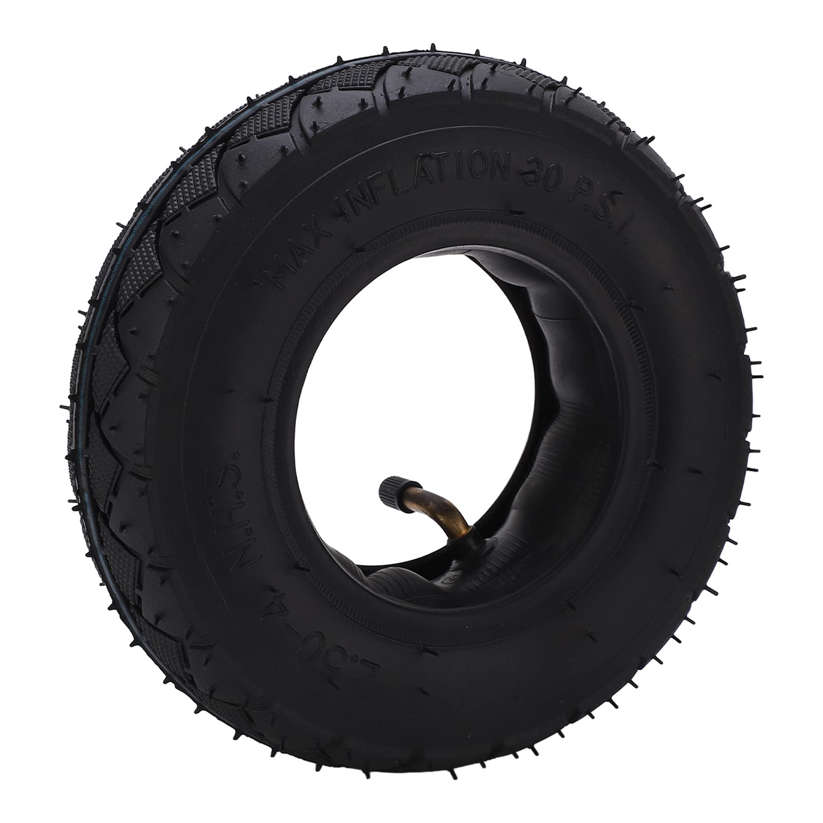DAWH 2.50‑4 Tire and Inner Tube Set, 2.50‑4 Tire and Tube Safe Anti Slip Rubber Low Noise for Electric Wheelchair