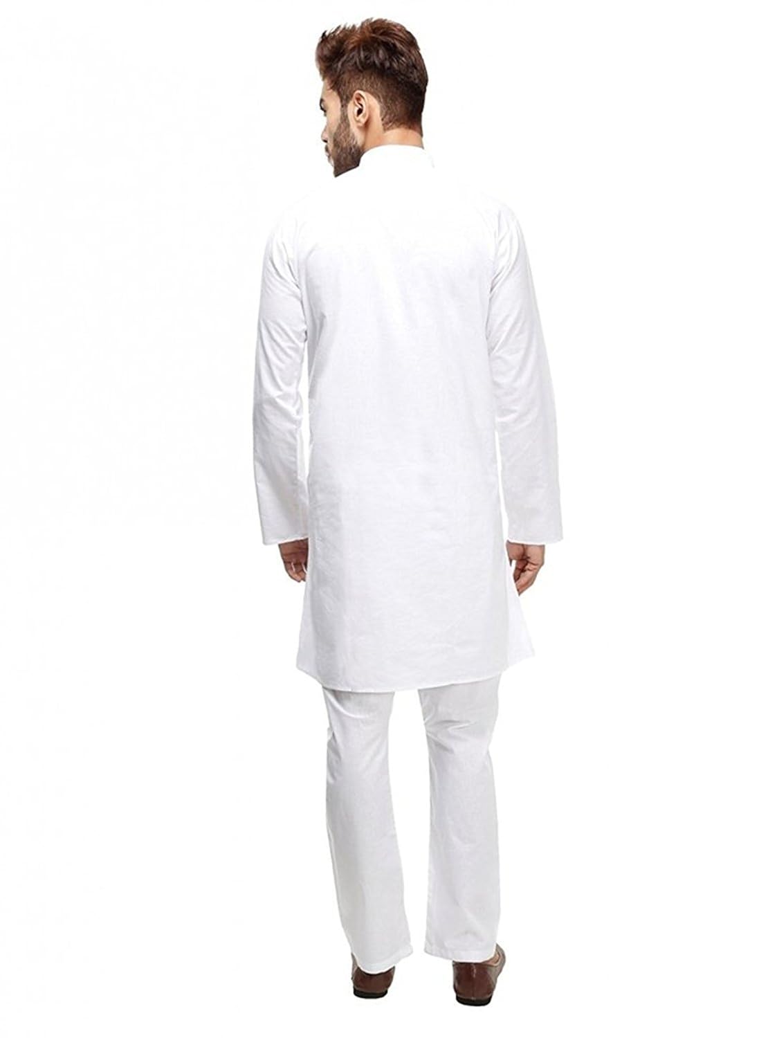 ldhsati cotton blend white kurta for men ( men's) man