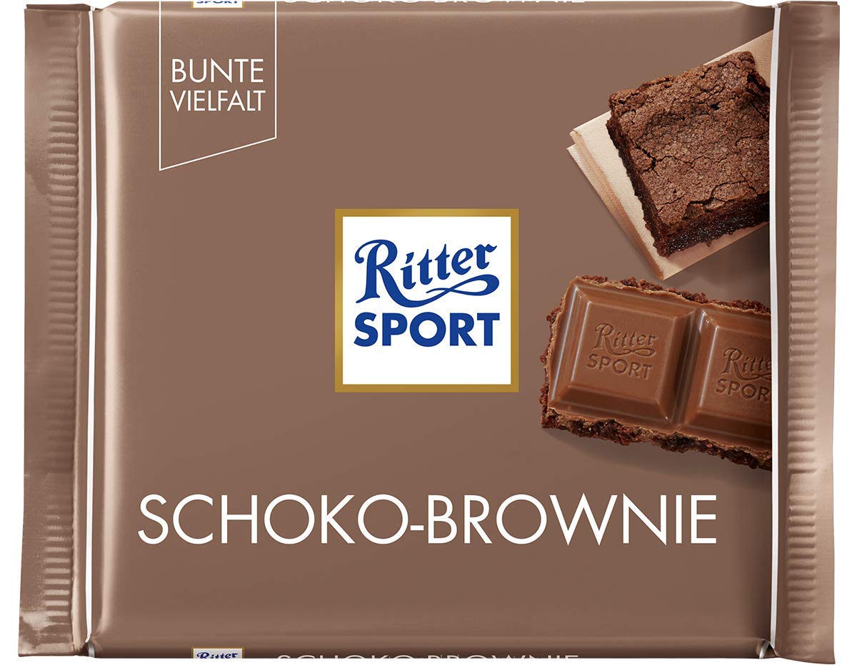 Ritter Sport Schoko Brownie 100 G Vollmilchschokolade Mit
