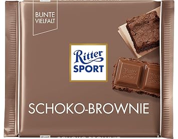 Ritter Sport Schoko Brownie 100 G Vollmilchschokolade Mit