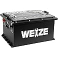 WEIZE 36V 105Ah Bluetooth Lithium Golf Cart Battery, Built-in 200A BMS, with Touch Monitor & 25 Amp Lithium Charger, 600A/3S Peak Discharge 7.68kW Power Output LiFePO4 Battery Perfect for Golf Carts