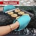 The Ultimate Silicone Oven Mitts / Pot Holders. Unique Design Makes These Kitchen Mittens Heat Resistant Up To 500°F, Non-Slip & Flexible for the Highest Protection & Performance (Teal, 1 Pair)