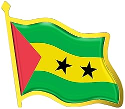 Sao Tome & Principe Flag Lapel Pin - Enamel Metal