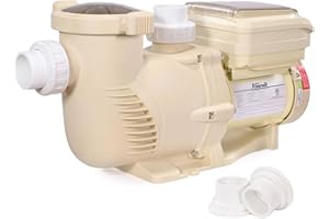 XtremepowerUS 2HP SuperFlow Variable Speed Swimming Pool Pump 230V, InGround 7,860 GPH 1.5" 2" Fitting Adapter, Self Priming Compatible EC-342001 Max 2.2HP