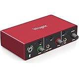 2i2 USB Audio Interface Solo(24Bit/96kHz)+48V Phantom Power for Computer Recording Podcasting and Streaming Plug and Play Noi