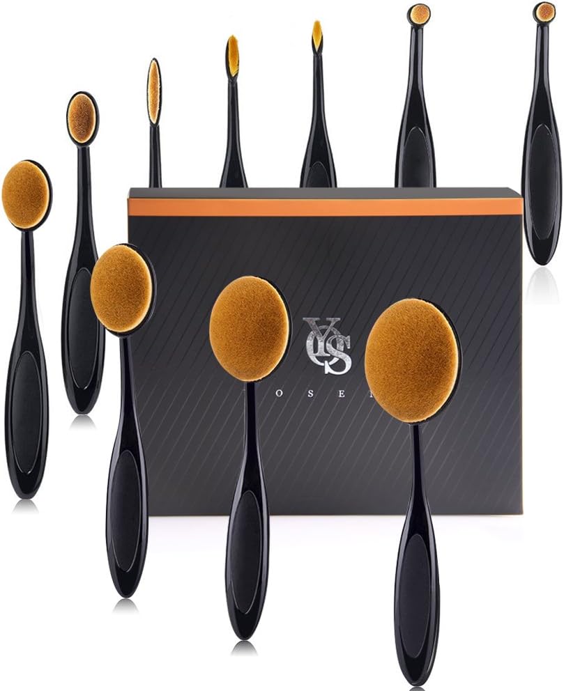 Yoseng Foundation Oval Makeup Concealer Powder Brush Set