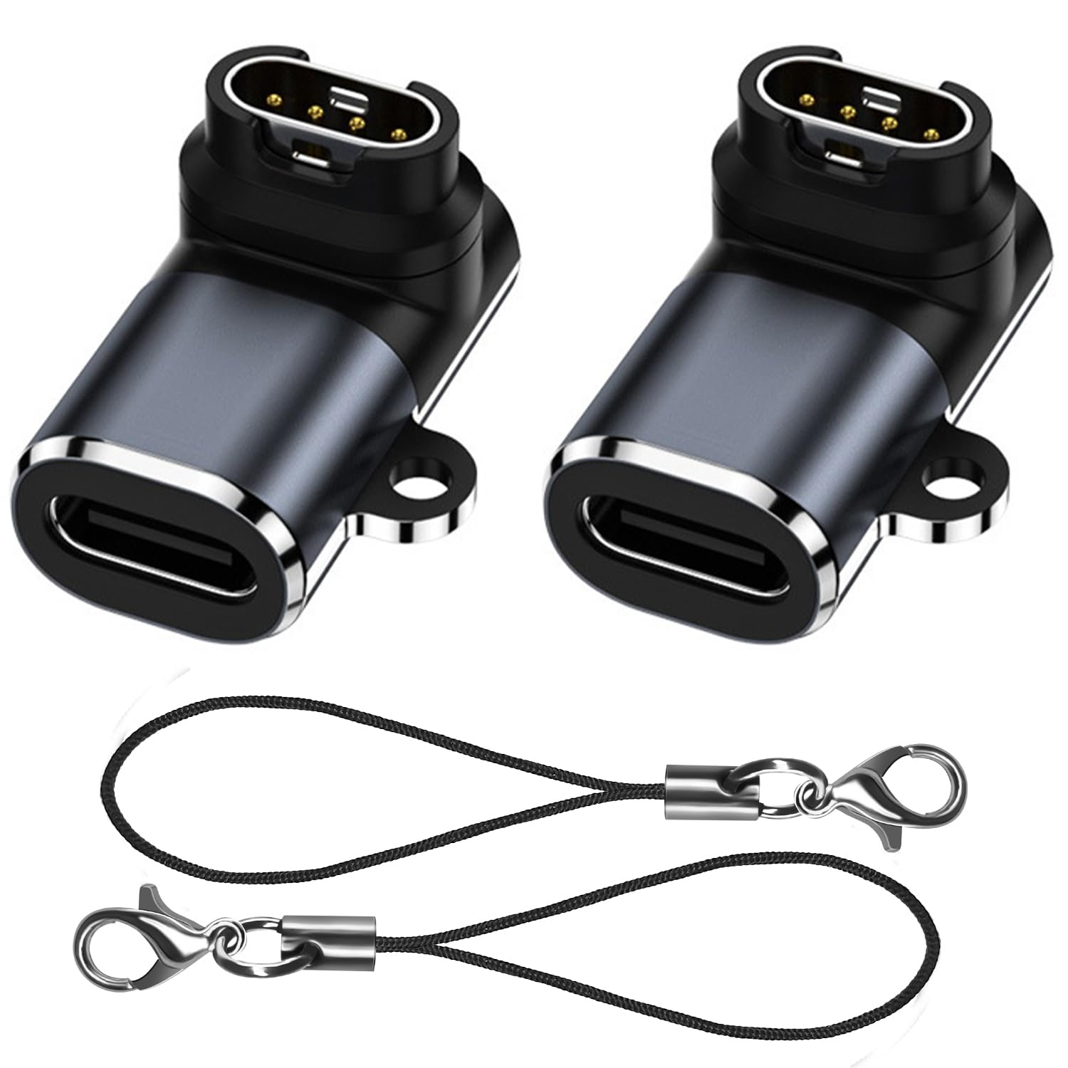 ZUOQIANG 2-Pack Watch Charging Adapter ，USB C to Adapter Compatible Venu 3/2/1 Fenix 7/6/5 Instinct 2/ Vivoactive 4/Forerunner 965/955/255 Series