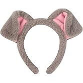 Xansema Dog Ears Headband, Cute Puppy Ears Hairband Plush Halloween Cosplay Costume Party Headwear for Women Girls