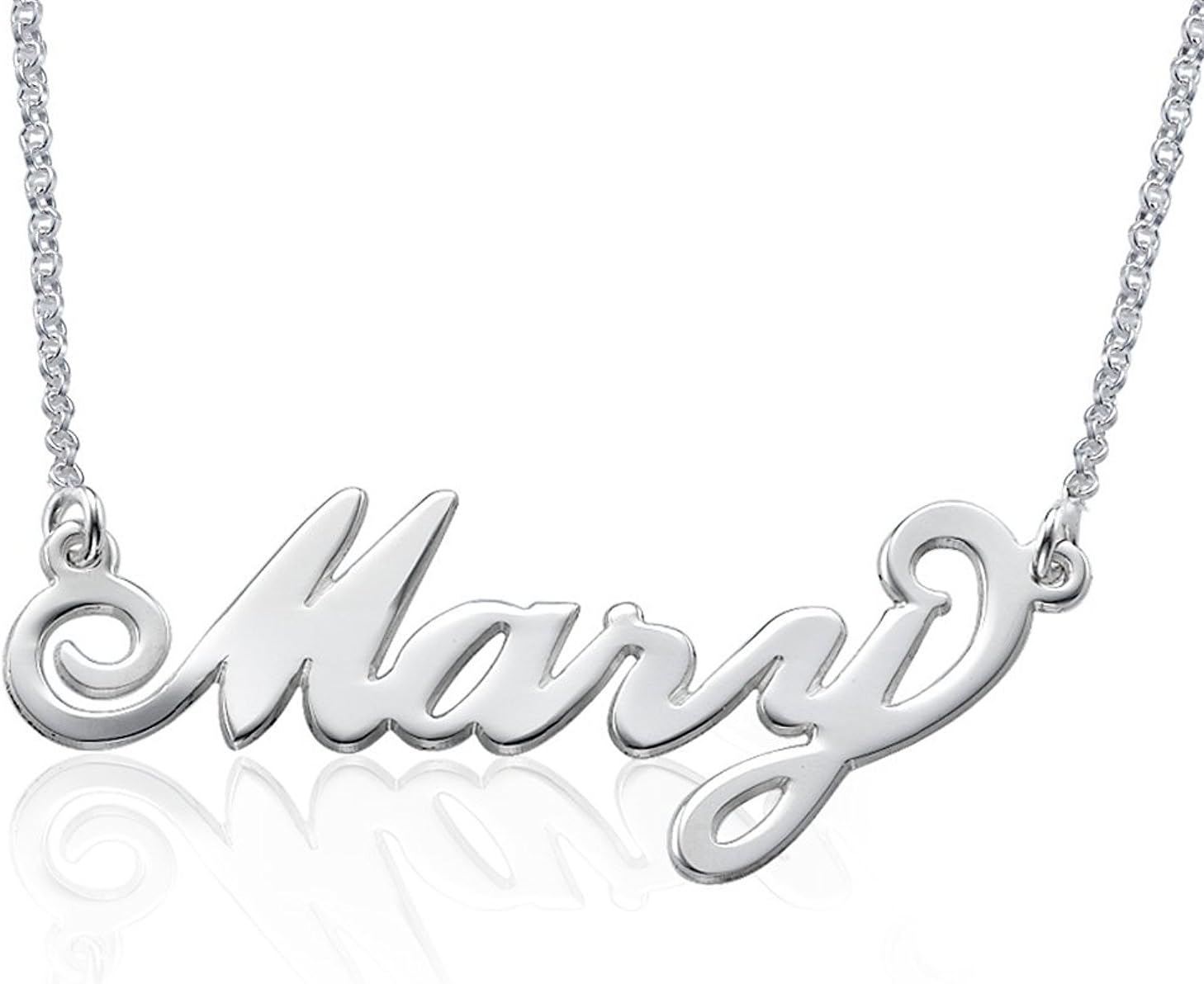 LONAGOPersonalized Name Necklace 18K Gold Plated 925 Sterling Silver Custom Made Any Nameplate Pendant Jewelry for Women Mom