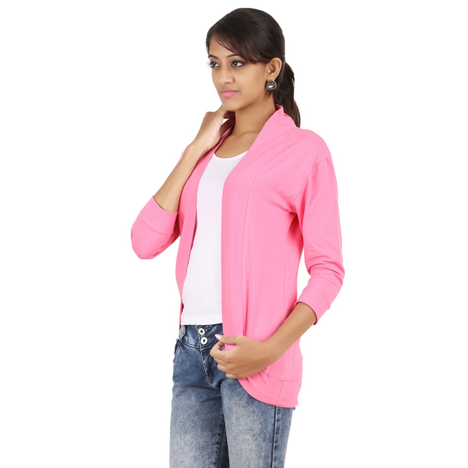 zalula young girls spandex fit- 3/4th sleeve shrug