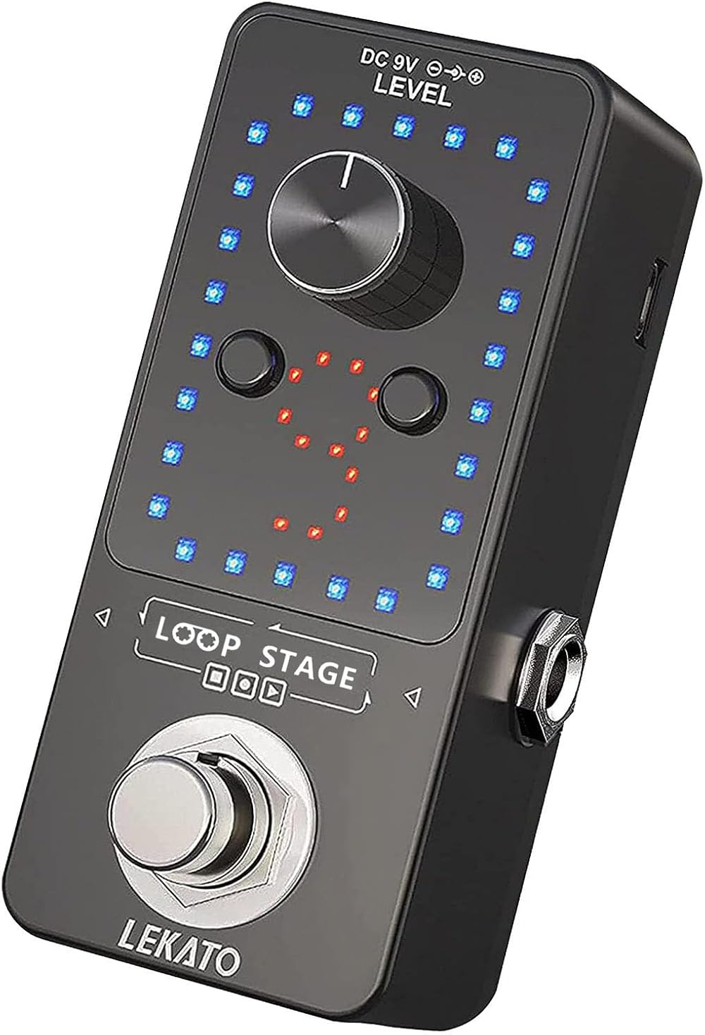 LEKATO Guitar Looper with Built-in Tuner, 9 Loop Tracks, 40 Min Overdub
